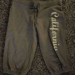 No Boundaries Gray Joggers with California Print